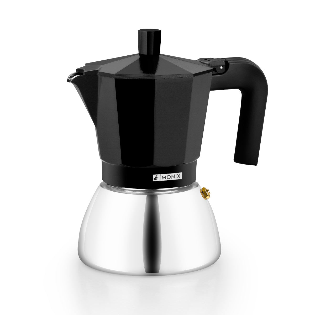 MONIX Induction Inox | Cafetera Italiana cuerpo de Aluminio y base de Acero Inox