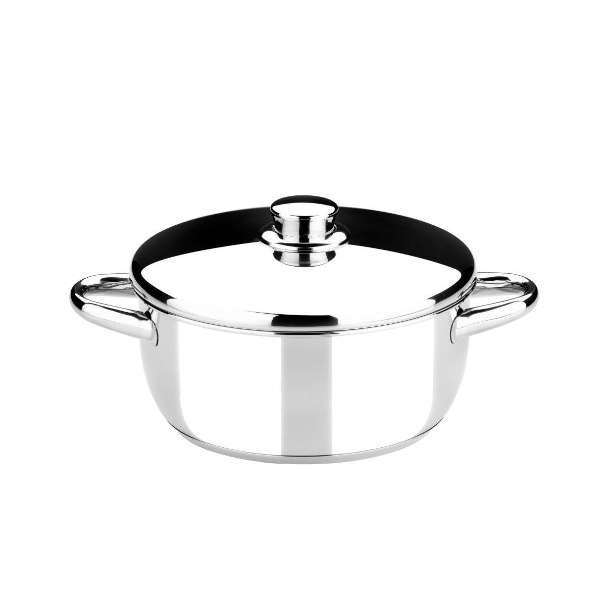 MONIX Optima | Cacerola alta con tapa de acero inoxidable 18/10, apta para todo